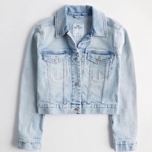 Light Wash Crop Denim Jacket
